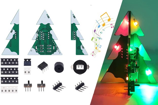 Mini PCB Christmas Tree with Music SMD DIY Kit