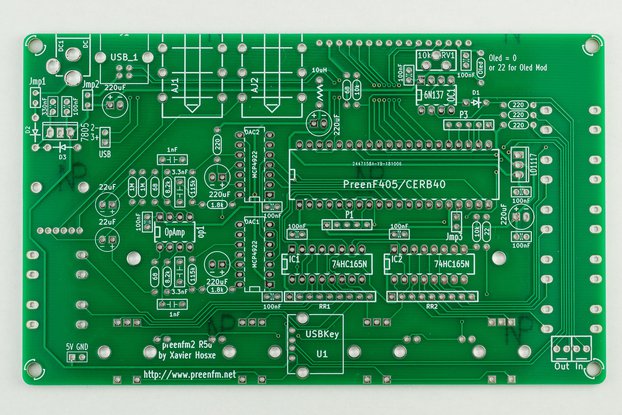 preenFM2 FM Synthesizer PCB + F405 MCU Board