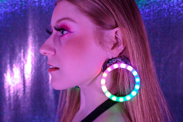 "Orbit" Sound-Reactive LED Hoop Earrings