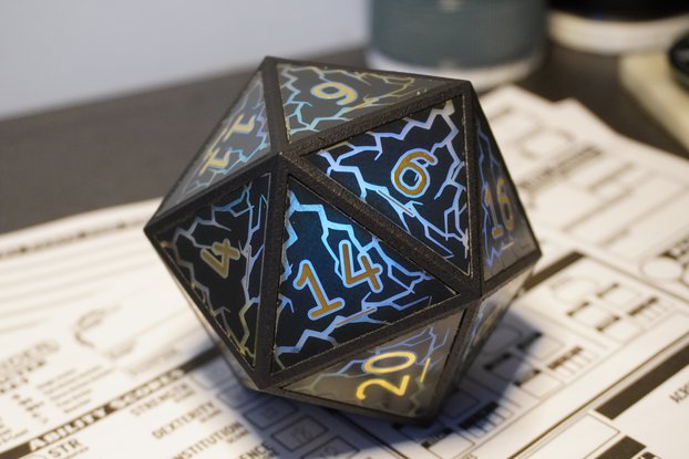Massive Light Up D20