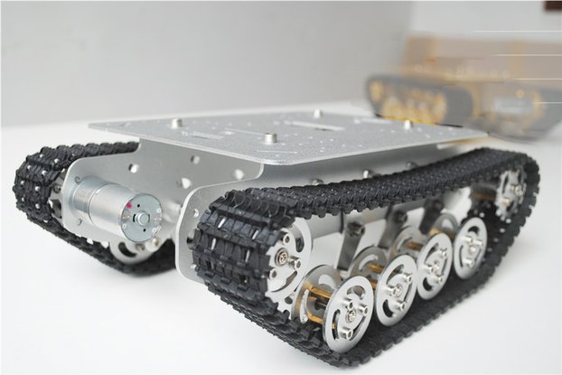 2017 Metal Robot Chassis Track Tank Car Caterpillar shock absorption for Arudino 