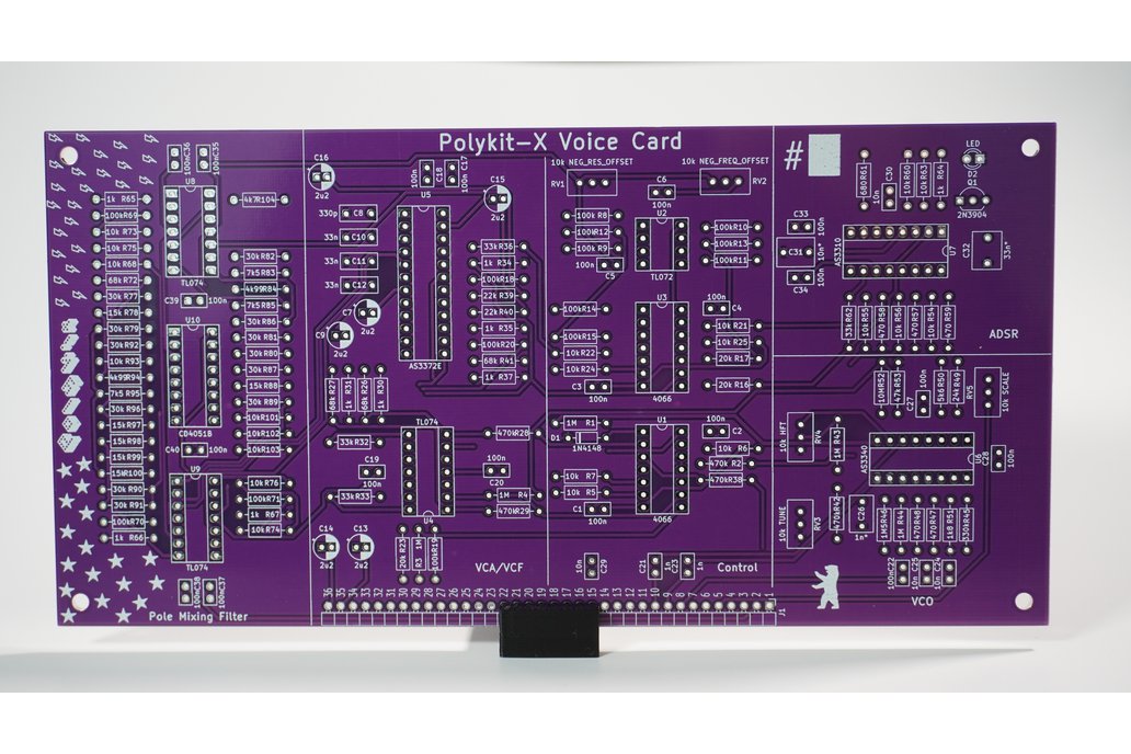Analog Voice Card for a Polyphonic Synthesizer PCB 1