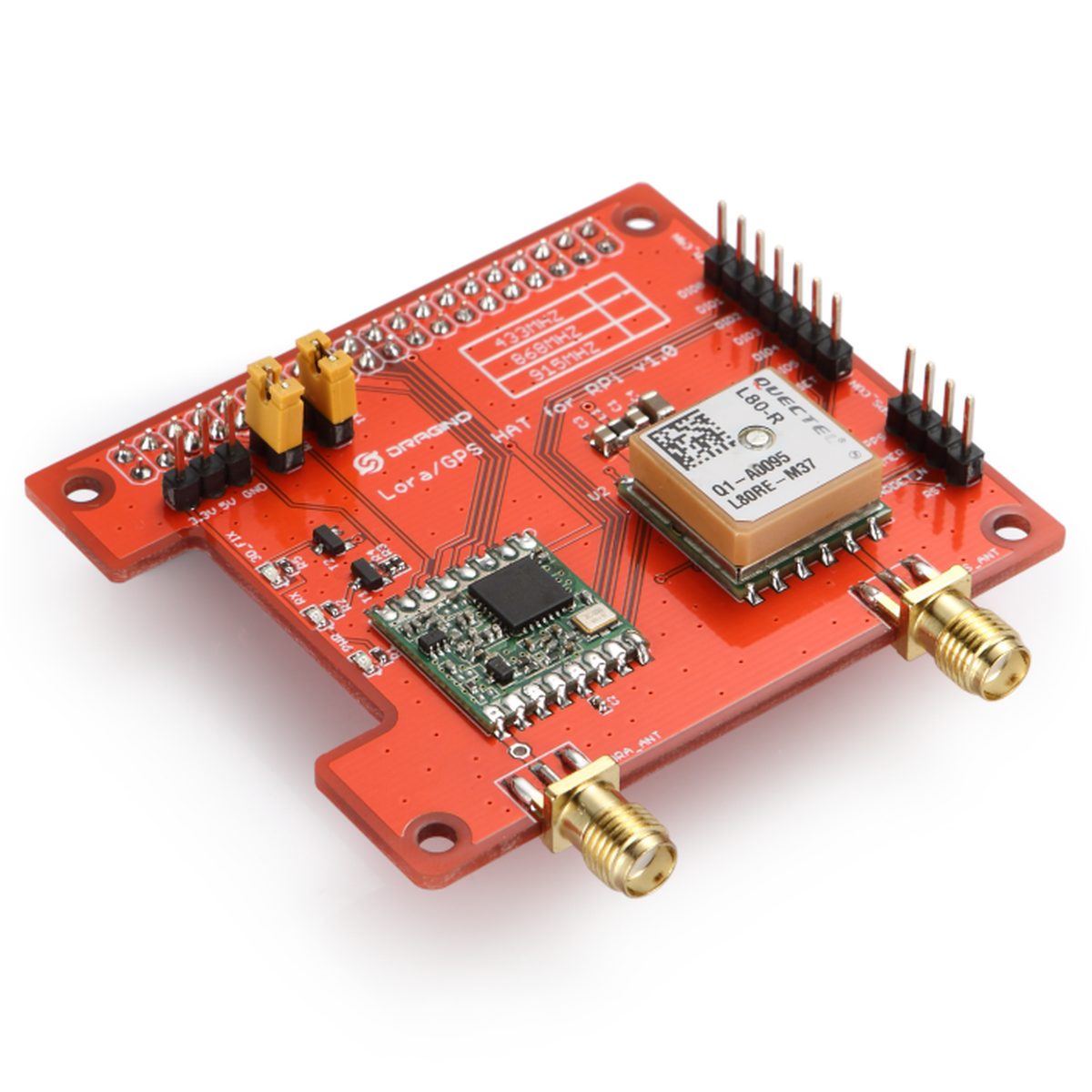 Raspberry Pi HAT featuring GPS and DRAGINO TECH on Tindie