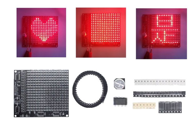 SMD 0805 Red LED Display DIY Kits