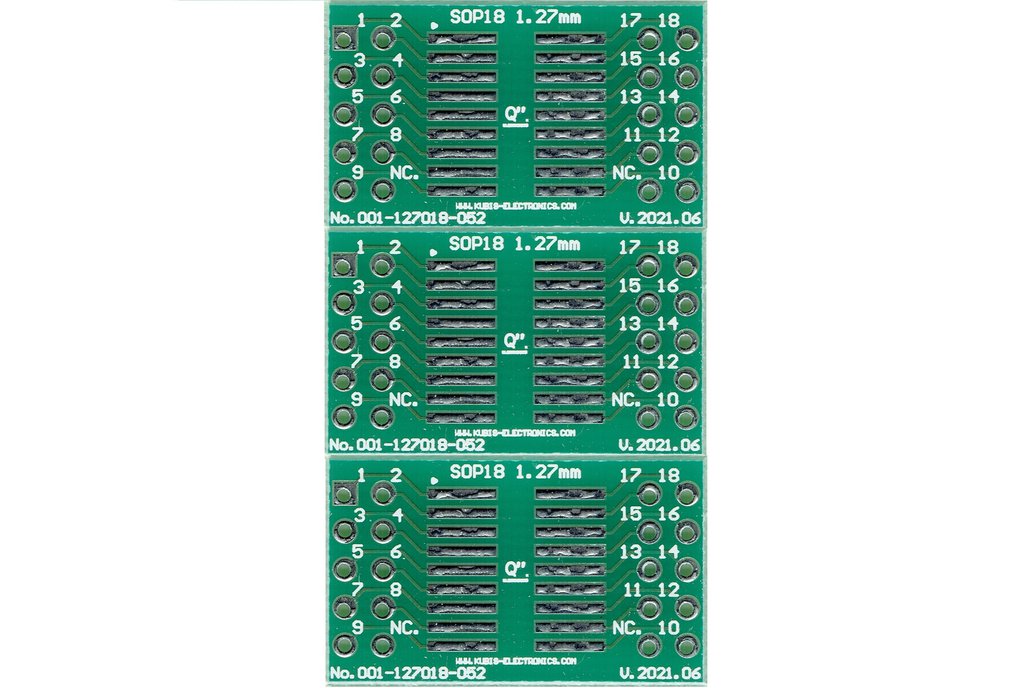 SO18,SOP18,SOIC18 1.27mm(0.05") to 2xIDC2x5 - 3PCS 1
