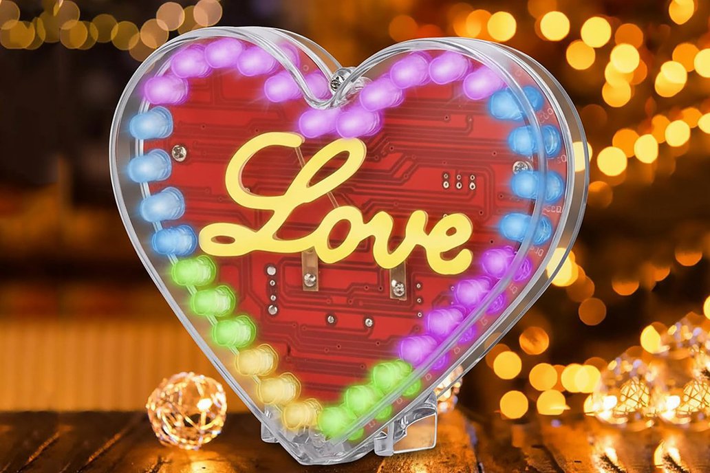 DIY Heart Shaped LED Soldering Project Kit 1