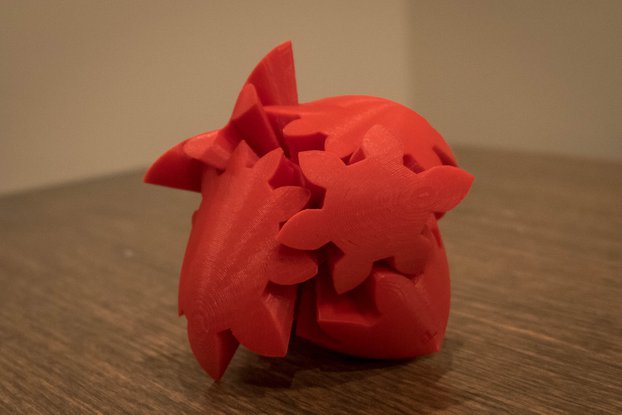 3D Printed Gear Heart/Heart Puzzle