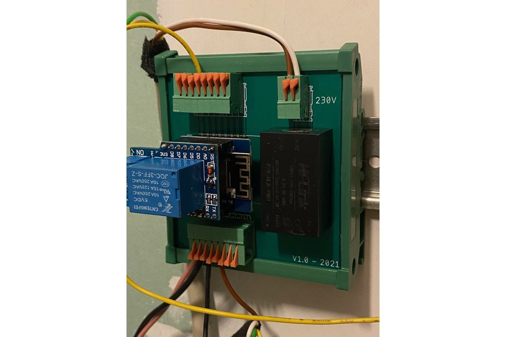 Din Rail Adaptor Shield for Wemos D1 Mini Board 1