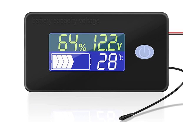 Battery Meter Voltage Temperature Gauge Indicator