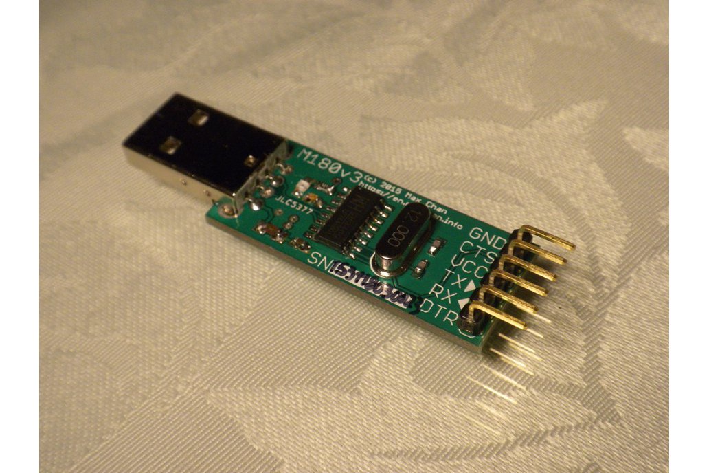 Fused FTDI-free USB to UART adapter (5V, M180v3) 1