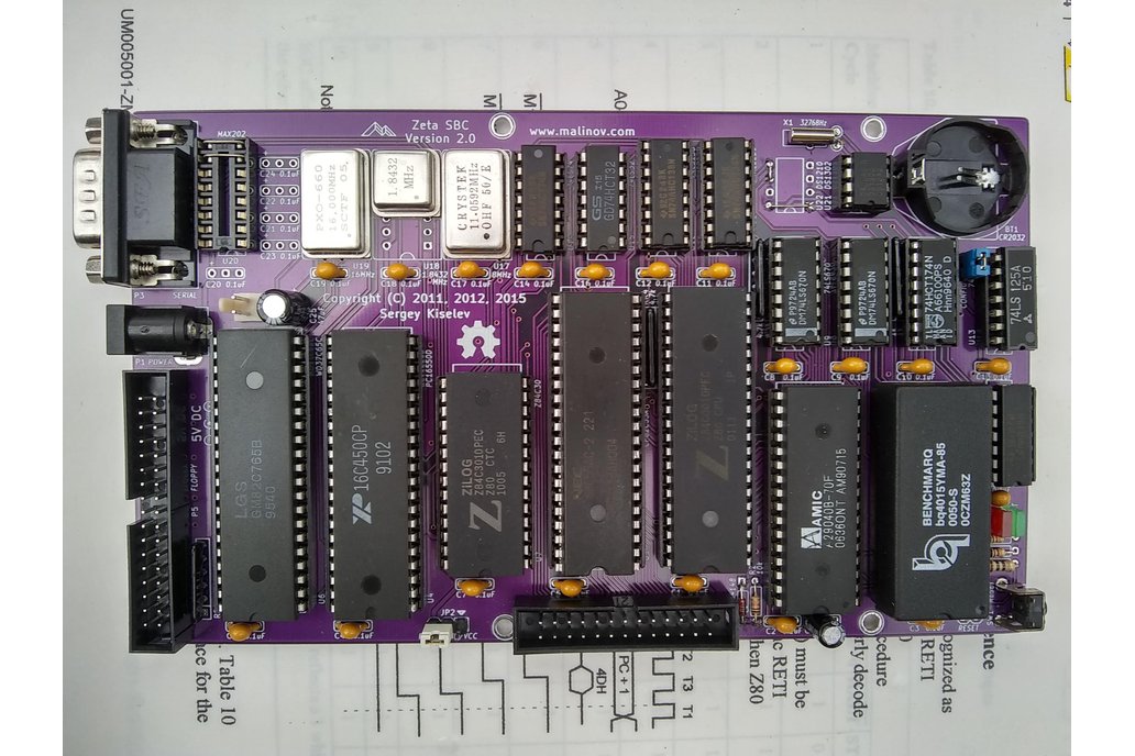 Zeta V2 SBC w/  SD Card CP/M-80 v2.2 and ZDOS v1.1 1