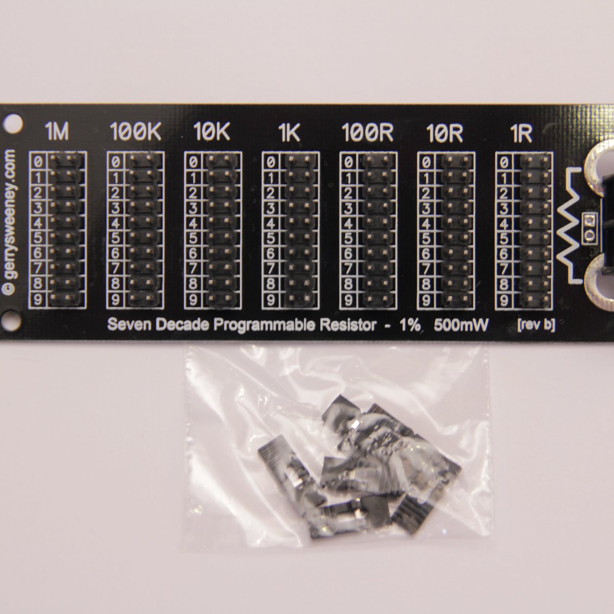 9999999R Programmable Resistor Board Step 1R 1% 1/2  EW Seven Decade 1R 