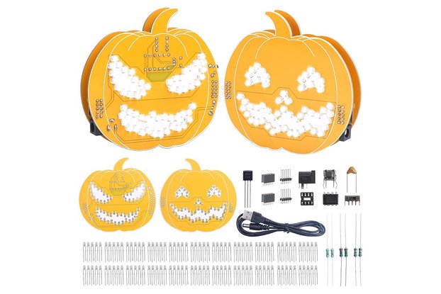 Halloween Pumpkin LED Light DIY Soldering Kit