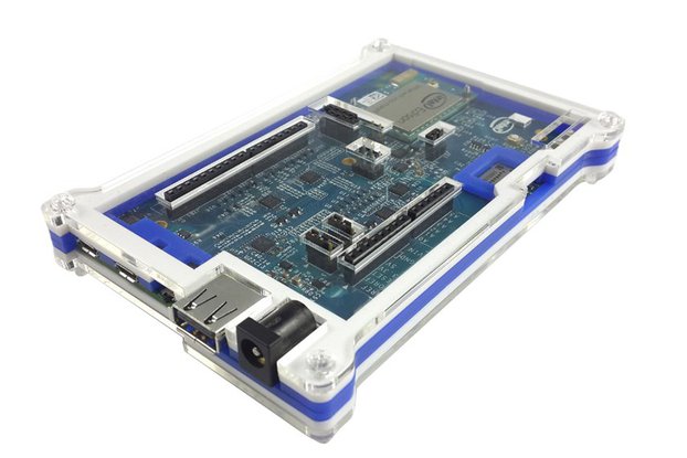Intel Edison White/Blue Acrylic Case