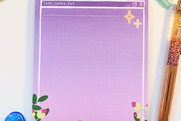 Lush Notes Tech Floral Notepad