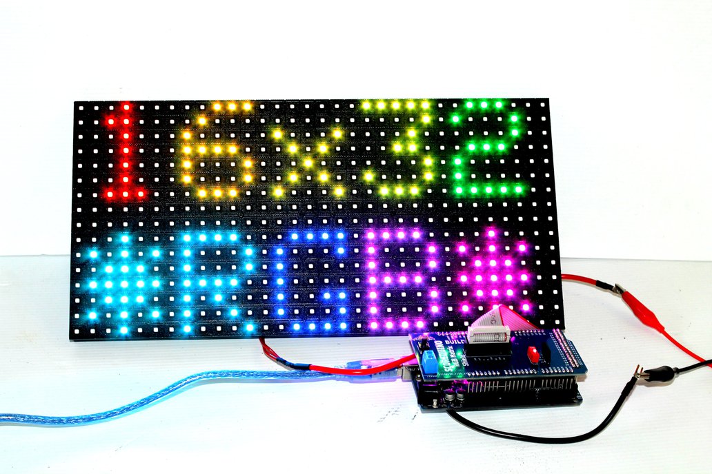 P6- Scoreduino powered 16x32 RGB LED matrix panel 1