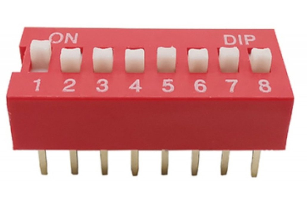 4er Pack DIP-Schalter 8fach DIP-Switch 1