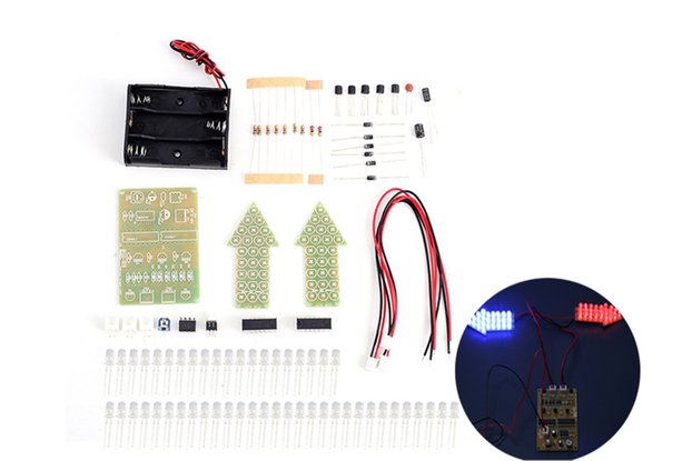 DIY Kit Red Blue Analog Traffic Signal Indicator