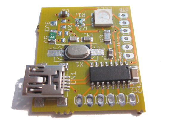 Mint-tin size prototyping board from Azduino by Spence Konde on Tindie