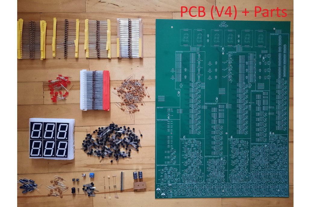 Mega Transistor Clock digital+binary 50/48.5x37 cm 1