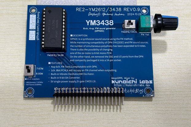 RE2-YM2612/3438 - Project RE:birth 2nd Sound Card