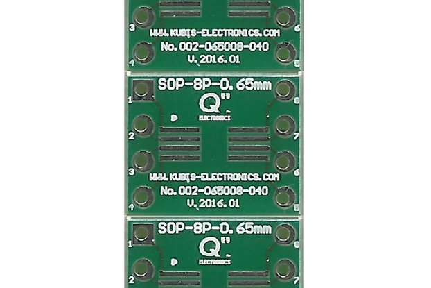 TSSOP8, MSOP8 0.65mm(0.026") to DIP 0.4" - 3 PCS.