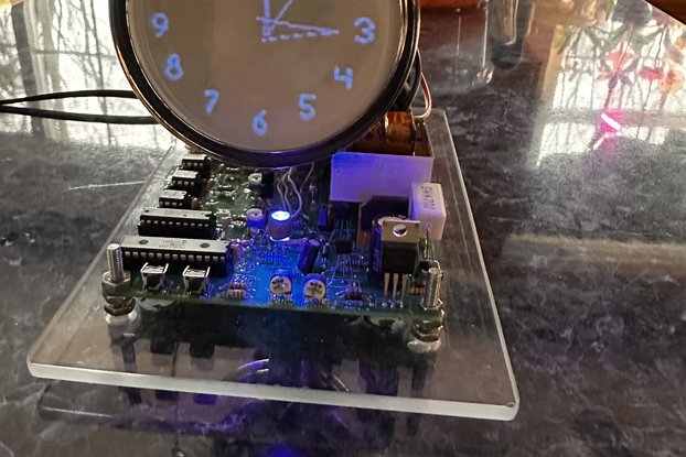 Oscilloscope Clock blue 3” round Cathode Ray Tube