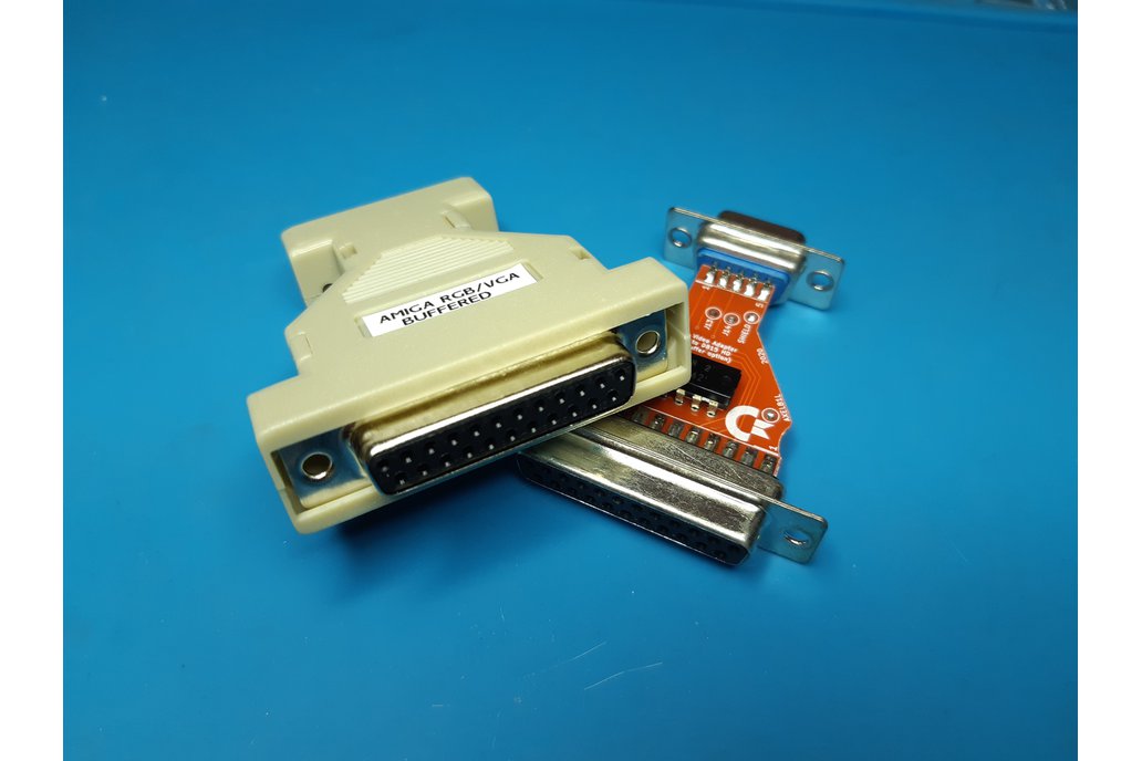 Amiga VGA Adapter buffered (DB23F + PCB inside)! 1
