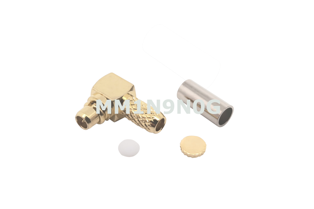 MMCX Plug Male Right Angle Connector Crimp-4pcs