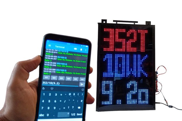 DIY Digital Cricket Scoreboard 2xModules-48cmx32cm