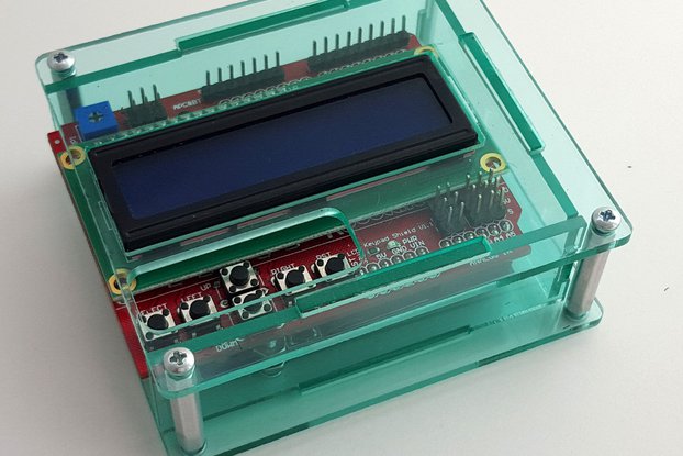 Acrylic enclosure for Arduino Uno and 16x2 LCD