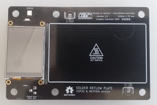 Solder Reflow Plate with Nextion LCD Touch