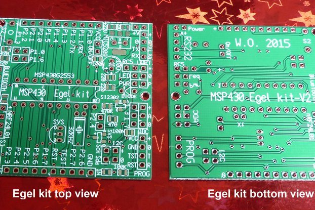 Egel kit board set for MSP430G2553 (no parts!)