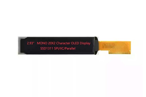 2.93" OLED SPI 20X2 OLED Character display module