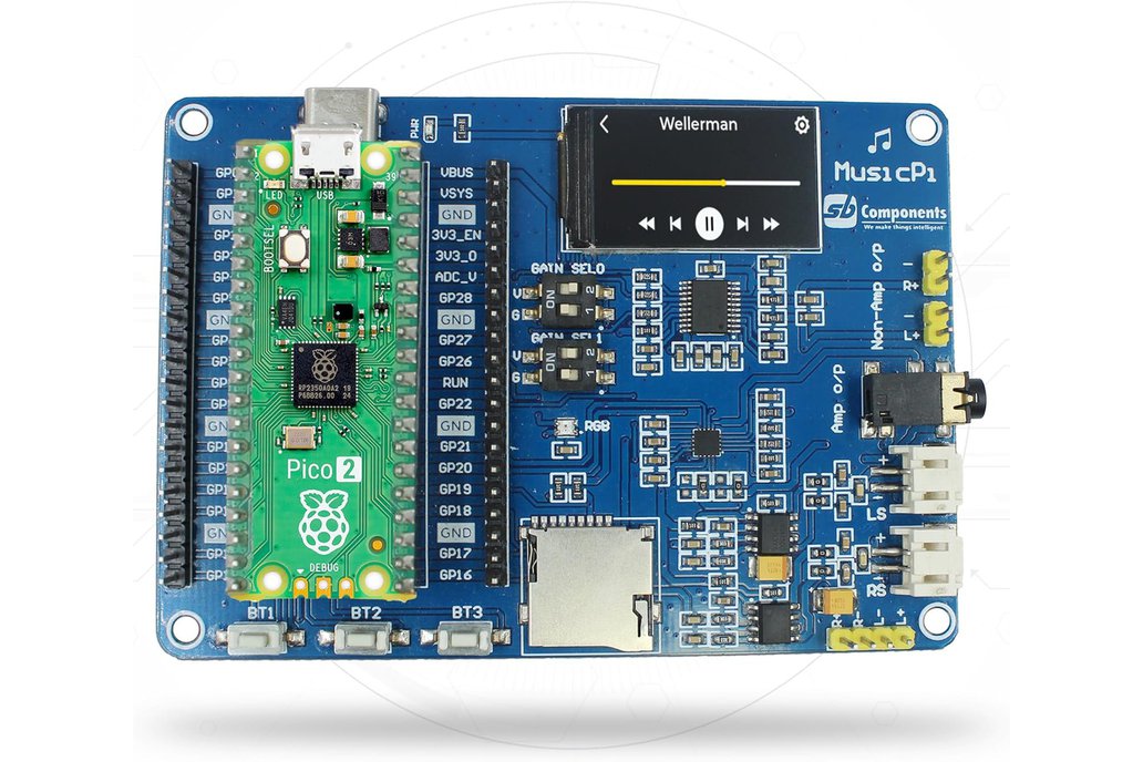 MusicPi Audio Expansion Board with Pi Pico 2 1