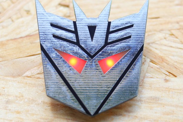Decepticons Electronic Led Pin Badge