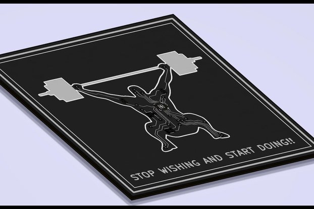 CrossFit PCB coaster