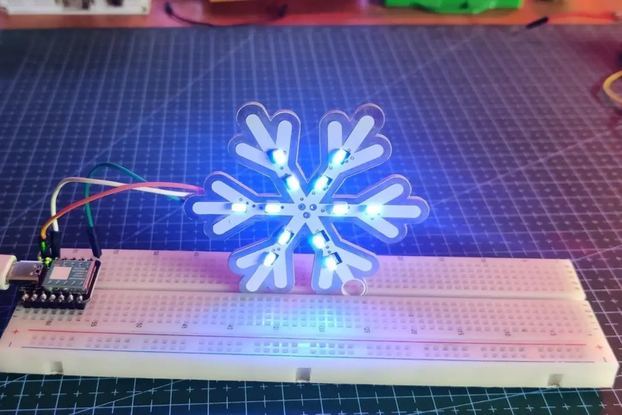WS2812 4020 Snowflake Test Board