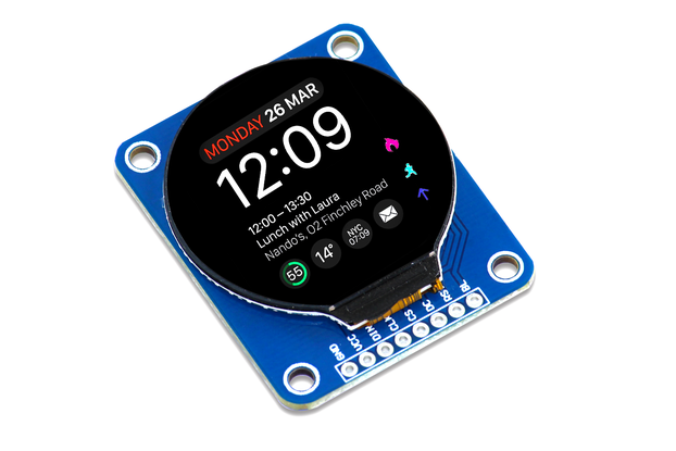1.28 inch Display Breakout Round LCD Display