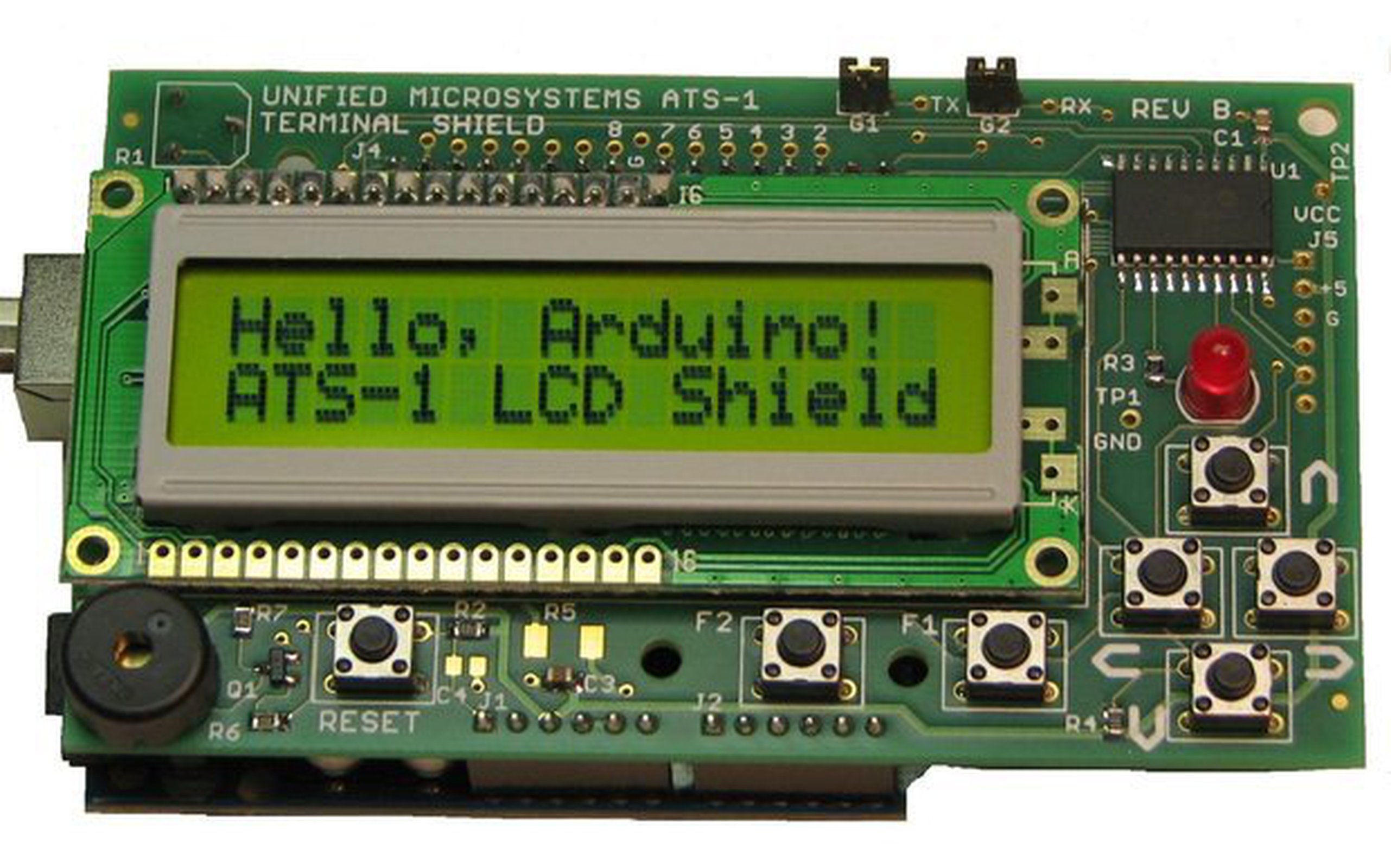 ATS-1: LCD Terminal Shield for Arduino from Unified Microsystems on Tindie