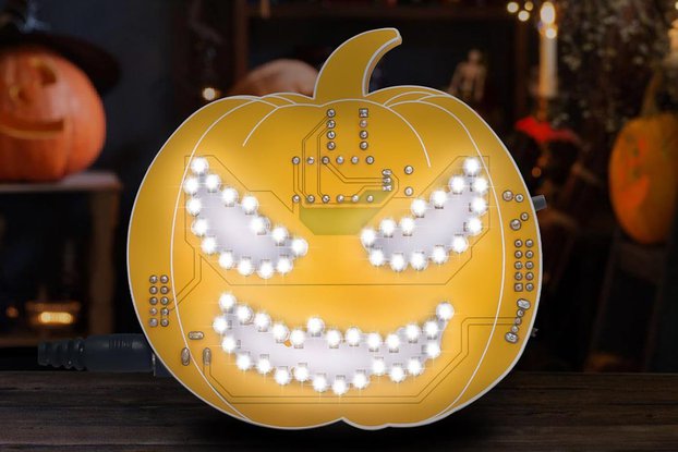 Halloween Pumpkin LED Light DIY Soldering Kit