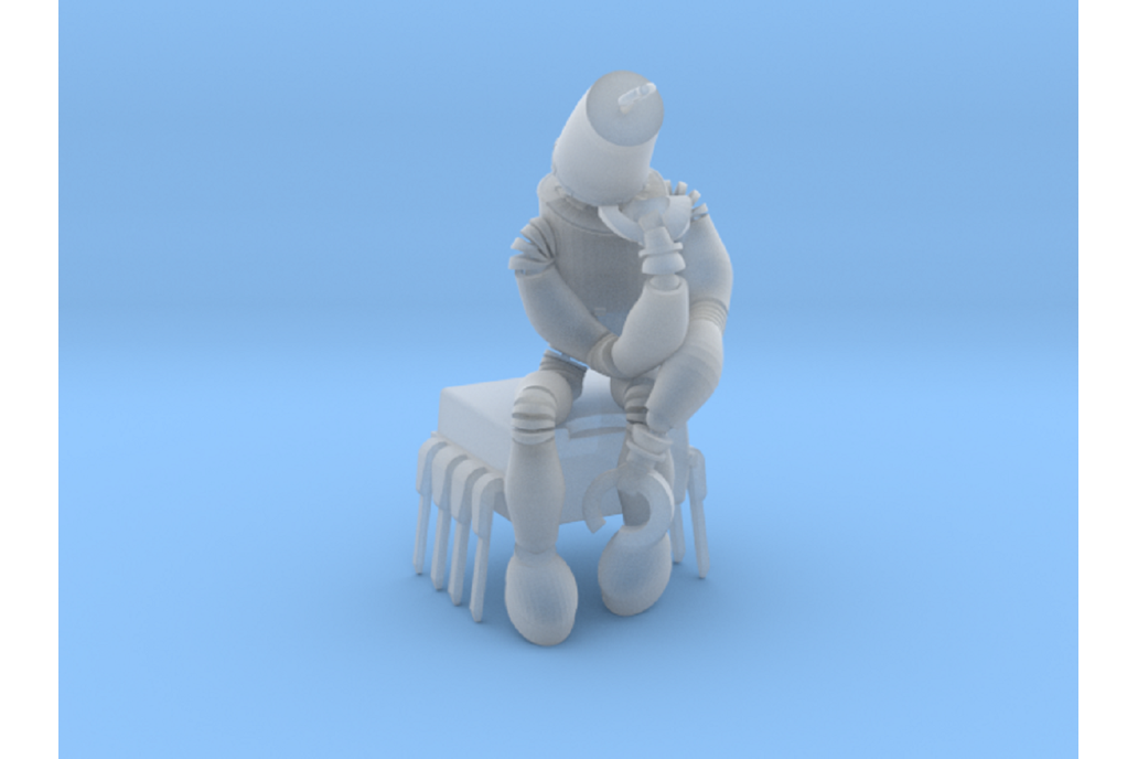 Auguste Rodin " The Thinker" 3D Printed Robot 1