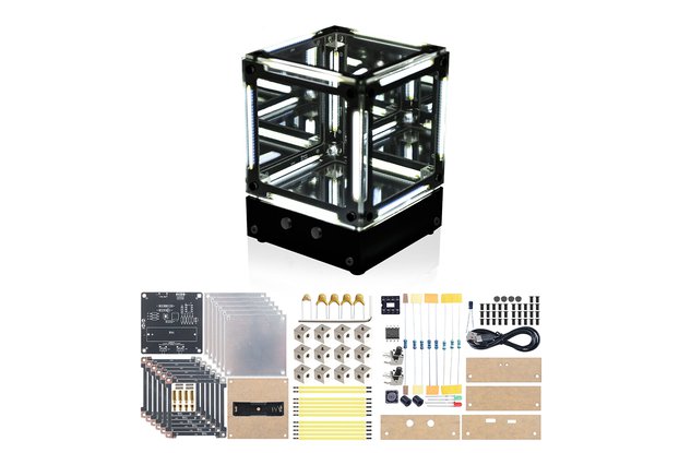 DIY Ceramic Filament LED Cube Soldering Project