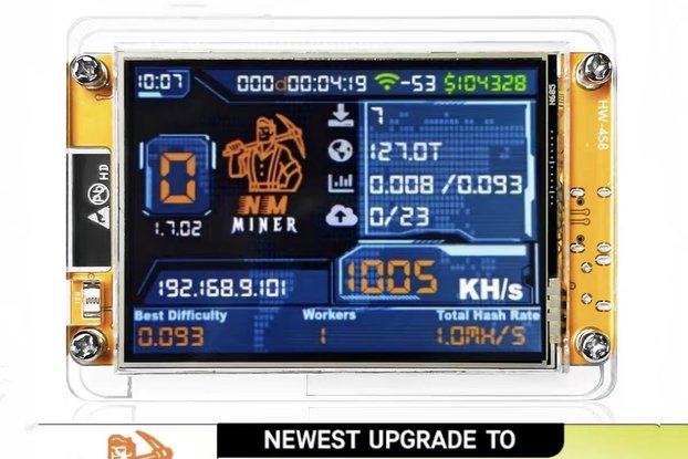 NMMiner 2.8 inch 1000K BTC Solo LotteryCrypto