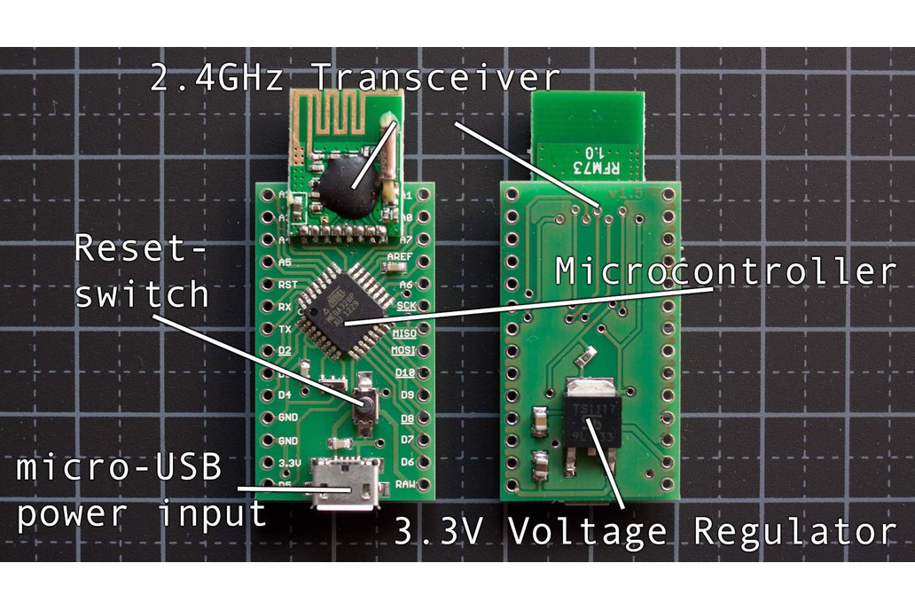 Radioduino: Arduino clone w/ 2.4G wireless transceiver 1