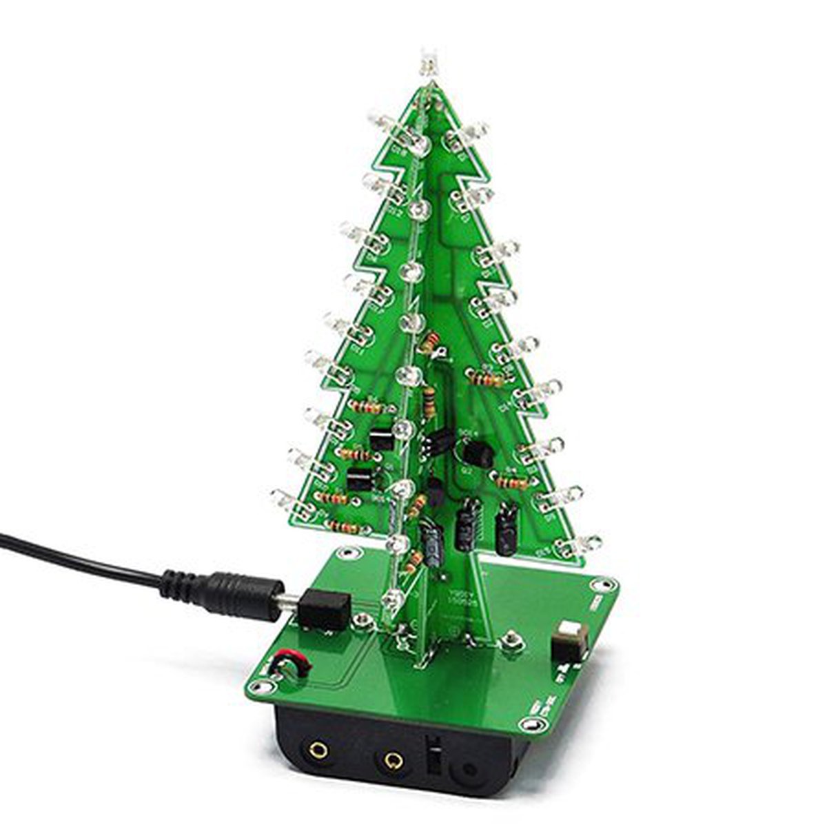 Diy 3d Xmas Tree 7 Color Flash Led Kits 7213 From Icstation