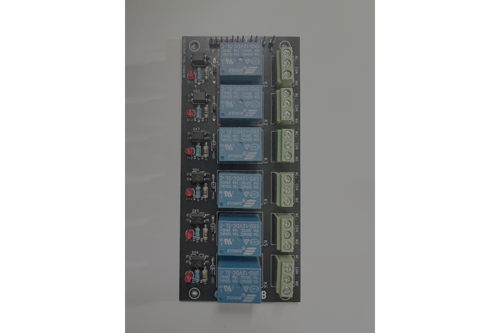 6CH Relay board with optocouplers 1