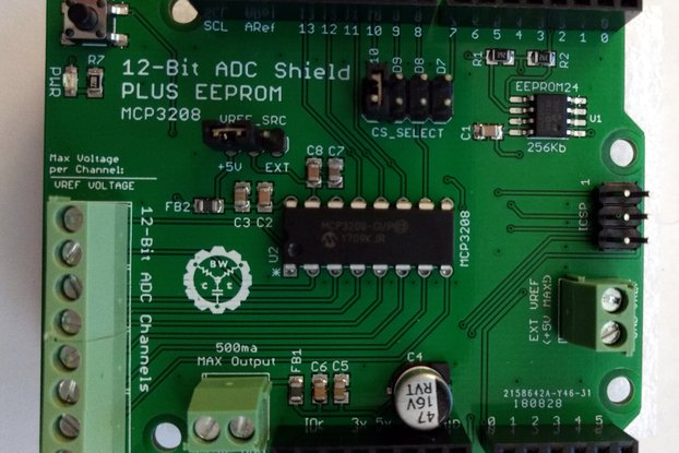 12-Bit/8-Channel ADC Shield + EEPROM for Arduino