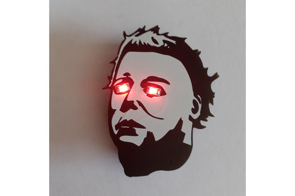 Michael Myers Halloween inspired LED Badge. 1