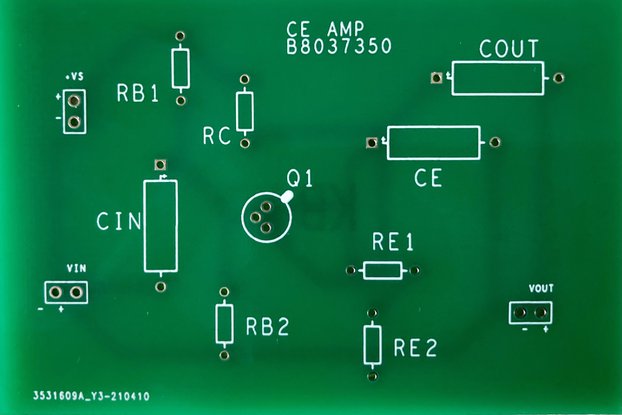 Common Emitter Amplifier PCB